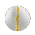 Artist Design Luxury Titanium gold 3D Wall art Hotel home bathroom decoration Modern Wall hanging decorative mirror